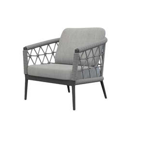 Outdoor Armchairs: Canaria outdoor armchair | Silver and charcoal