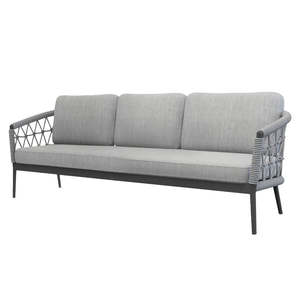 Outdoor Sofas: Canaria outdoor 3 seat sofa | Silver and charcoal