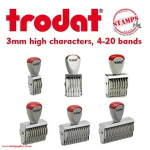 Products: Manual 3mm character size numbering stamp – requires ink pad - Stamps Plus