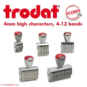 Products: Manual 4mm character size numbering stamp – requires ink pad - Stamps Plus