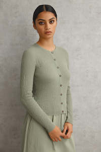 Womens New Arrivals: Merino Tweedy Crop Cardigan