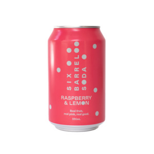 All: Raspberry & Lemon Soda 330mL - Six Barrel Soda