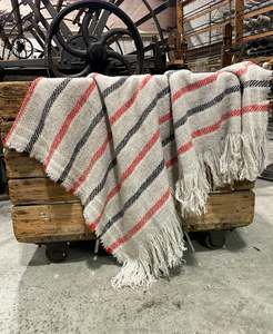 Nz Rugby: NZ Rugby Licensed BW Striped Merino Throw