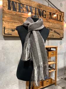 Scarves: Brushed Dk Grey Lambswool Scarf