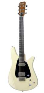 Electric Guitars: SKYE™ Aged White. White Ash body, maple neck and rosewood fingerboard.