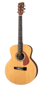GRATA™ Mini Jumbo, solid wood acoustic guitar. Red cedar soundboard, black wal&hellip;