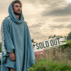 BLUE TOWEL PONCHO NZ Starfish & Moss