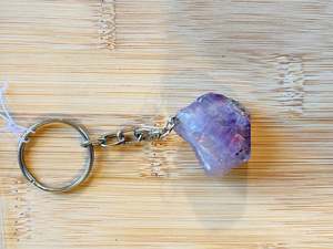 Key Ring: Amethyst Aura - Key Ring