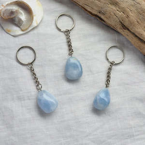 Crystals: Blue Calcite | Crystal Keyring