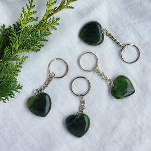 Nephrite Jade | Heart Keyring