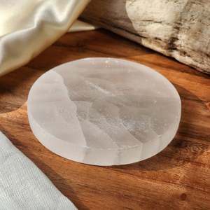 Crystals: Selenite | Round Charging Plate