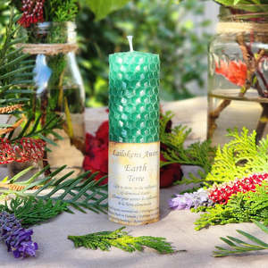 Cleansing Scent: Beeswax Spell Candle |  Elemental Earth