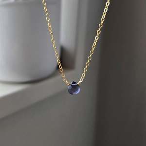 New: Tiny Iollite Necklace | Gold