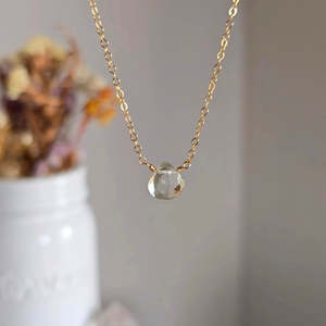 New: Prasiolite (Green Amethyst) Necklace | Gold