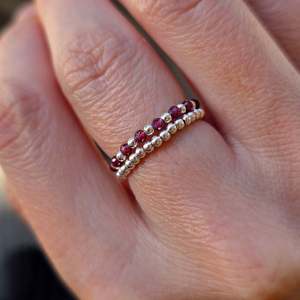 Palm Stones: Garnet | Sterling Silver Ring