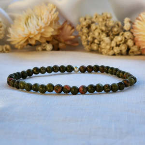 Unakite | Crystal Layer Bracelet