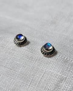 Earrings: Rainbow Moonstone | Bohemian Studs
