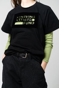Products: Laser cut logo tee - STARVING ARTISTS FUND