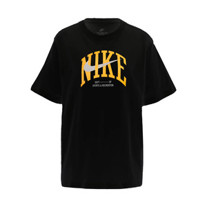 Nike: Nike Sportswear Department Tee 'Black Orange/Grey'