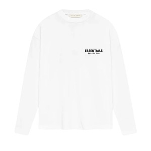Clothing: Fear of God Essentials Classic Long Sleeve T-Shirt 'Bright White' (2025)
