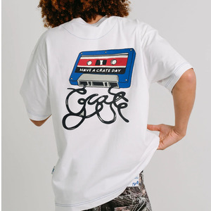 Extra Extra Large: Crate Script Cassette Box Fit Tee 'White'