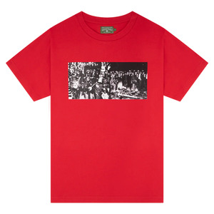 T Shirts: Denim Tears Black Entertainment Tee 'Red'