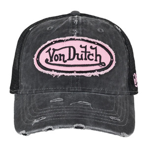 New Arrivals: Von Dutch Distressed Unstructured Trucker Cap 'Black/Pink'