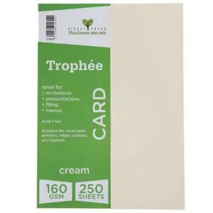TROPHEE A4 160G 250PK CREAM - Stationery City Office & School Supplies NZ