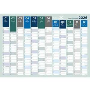 Products: Wall Planner 2026 12 Month Double Sided 700mm X 990mm - Laminated - Stationery City Office & School Supplies NZ
