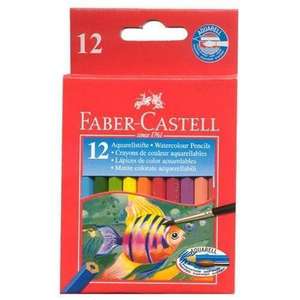 Faber-Castell Watercolour Pencils And Brush Pack Of 12 - Stationery City Office &hellip;
