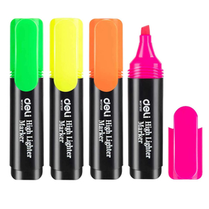 Deli Highlighter Chisel Tip Pack Of 4 Assorted Colours - Stationery City Office &hellip;