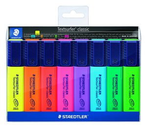 Staedtler Textsurfer Classic 364 Highlighter Assorted Wallet Of 8 - Stationery C&hellip;