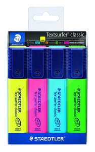 Staedtler Textsurfer Classic 364 Highlighter Assorted Wallet Of 4 - Stationery C&hellip;