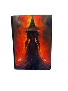 Witch In Fire - Reusable Notebook, Witchcraft, Flames