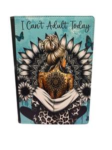 I Can't Adult Today - Reusable Notebook, Tattoo, Girl