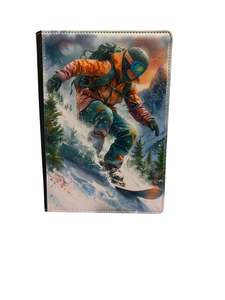 Reusable Notebook Covers: Snow Boarder - Reusable Notebook, Snow, Winter