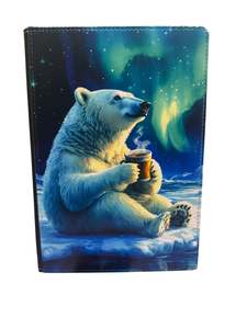Polar Bear - Reusable Notebook, Animal, Southern Lights