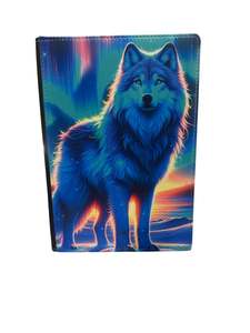 Reusable Notebook Covers: Neon Wolf - Reusable Notebook, Animal, Neon