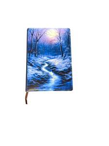 Reusable Notebook Covers: Snowy Creek - Reusable Notebook, Frozen, Snow, Moonlight