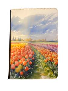 Field full of Tulips - Reusable Notebook, Journal, cover, Flowers, Tulips