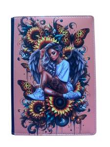 Notebook Designs Bold Sarcastic: Tattoo Girl With Angel Wings - Reusable Notebook - SG Exclusive Design