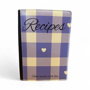 Notebook Designs Books Food Hobbies: Purple Square Recipe Book - Reusable Noteboo