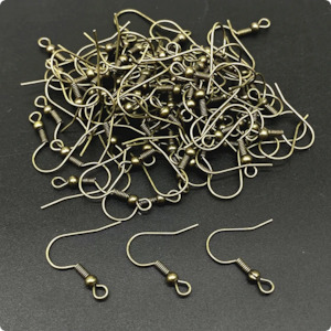 Products: Earring Hooks, Bronze with spring & ball, 18mm (10 pairs)