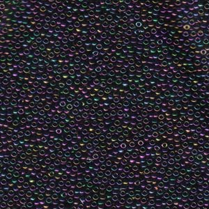 Size 15 Miyuki Seed Beads: Size 15 Seed Bead, Metallic Purple Iris (10gms)