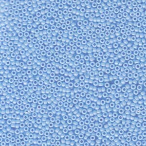 Size 15 Miyuki Seed Beads: Size 15 Seed Bead, Opaque Light Blue (10gms)