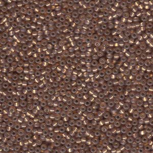 Size 11 Miyuki Seed Beads: Size 11 Seed Bead, Silver Lined Bronze (10gm)