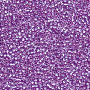 Size 11 Miyuki Seed Beads: Size 11 Seed Bead, Silver Lined Violet (10gm)