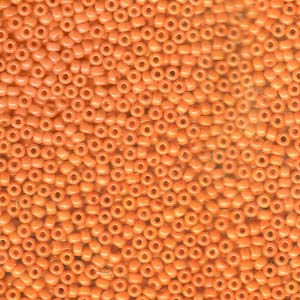 Size 11 Miyuki Seed Beads: Size 11 Seed Bead, Opaque Orange (10gm)