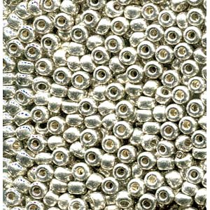 Size 6 Miyuki Seed Beads: Size 6 Seed Bead, Galvanised Silver (10gms)