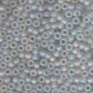 Size 6 Miyuki Seed Beads: Size 6 Seed Bead, Matte Transparent Crystal AB (10gms)